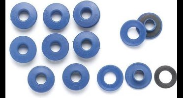 Perel Ogen voor dekzeil, 2-delig, klikt in elkaar, blauw, PVC, 10 stuks