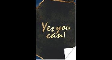 Poster Quotes - Motivatie - Goud - Bruin - 20x30 cm