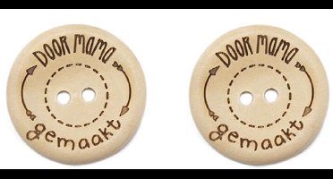 Durable Houten Knopen Door Mama Gemaakt 30mm 2 stuks