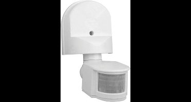 Bewegingssensor - Opbouw Rond - Mat Wit Kunststof - 180° 8m Verstelbaar