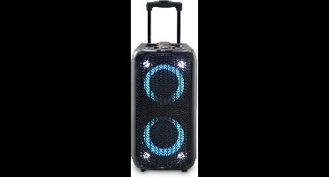 Nedis Bluetooth Party Speaker - Maximale batterijduur: 5 uur - 240 W - Handgreep - Feestverlichting - Equalizer - Oranje / Zwart