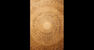 Mandala Poster - Goud Bruin - Mandala - posters - formaat 60x90cm - Wanddecoratie - 1429CW