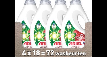 Ariel Vloeibaar Wasmiddel +Ultra Vlekverwijderaar - 4 x 18 Wasbeurten - Voordeelverpakking