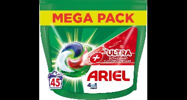 Ariel 4in1 Wasmiddel Pods +Ultra Vlekverwijderaar - 45 Capsules