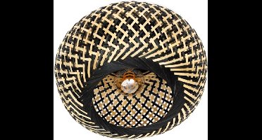ETH Otis plafonniere 1 x E27 2xrattan dia.30cm