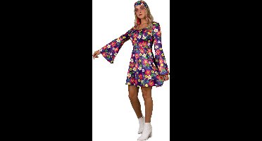 PartyXplosion - Hippie Kostuum - Girl Power Flower Power - Vrouw - - One size - Carnavalskleding - Verkleedkleding