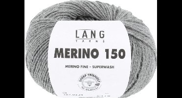 Lang Yarns Merino 150 - 324 grijs gemêleerd - Merinowol Garen