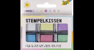 folia stempelkussen set 'Basic', 6-kleuren assorti