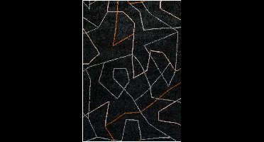 Wecon home - Nox - Laagpolig vloerkleed - 140x200 cm - antraciet -