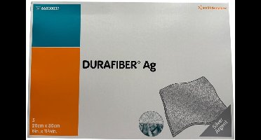Durafiber Ag 20 x 30 cm | Zilver gelling fiber wondverband voor matig tot sterk exsuderende wonden, 5 stuks, Smith & Nephew