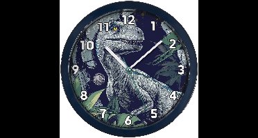 Jurassic World Universele Wandklok JRW3007, Blauw en Groen