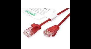 ROLINE GREEN UTP patchkabel Cat.6A (Class EA), LSOH, extra dun, rood, 0,5 m