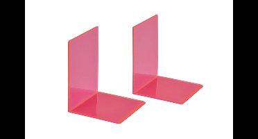 Boekensteun maul 10x10x13cm acryl neon rood | 10 stuks