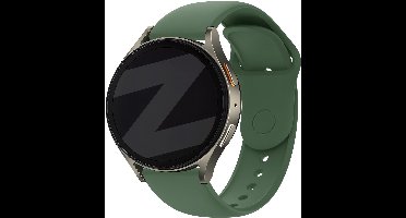 Bandz Smartwatch bandje 22mm siliconen sport 'Easy fit' - geschikt voor OnePlus Watch 1-2-3 - Polar Vantage M / M2 / M3 / V3 / Grit X - Huawei Watch GT 2-3-4-5 (Pro) - 46mm - Xiaomi Watch S1 / S3 / Watch 2 (Pro) - Amazfit GTR 2/3/4 (groen)