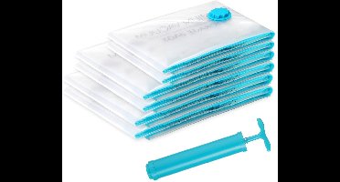 SilverRack Vacuumzakken voor Kleeding, Kussen, Jassen en Dekbedden | 6 Stuks in 3 Maten | Vacuum Opbergzakken | Vacuümzakken voor Reizen, Koffer en Opslag | Vacumeerzakken