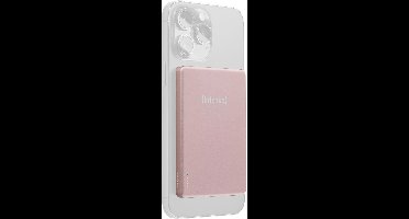 (Intenso) MW5000 Powerbank 5.000 mAh Li-Po - geschikt voor MagSafe - Draadloos & USB-C - 20W PowerDelivery - roze