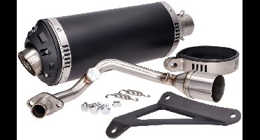 Uitlaat Zwart EVO-1 Piaggio Zip 50 4T E5 2020 / Vespa Sprint 4t E5 2020 / Vespa Primavera 50 4T E5 2020 Power1