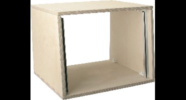 MUSIC STORE Studiorack 8HE berk MP bouwpakket, unlackiert, 7° schuin - Studio racks