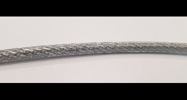 Staalkabel verzinkt geplastificeerd – 2/3 mm – transparant – per meter – PVC-coating