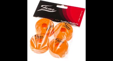 Fame Cymbal Washers Felt 40mm x 16mm, Orange, x4 - Accessoire voor bekkens