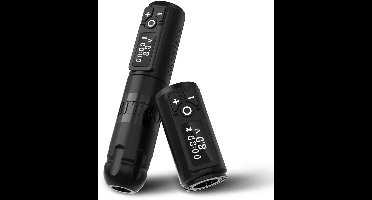 Tattoo Machine - Tattoo pen - Tattoo Set - Complete set voor beginners & gevorderden - 2400mAh - 12V - Zwart - Tattoo Machine Pen - Verstelbare slag 4.5mm