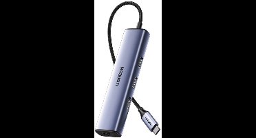 Ugreen Hub Usb-C Voor Laptop 3X Usb 3.0 Rj45 Met Snellaadfunctie