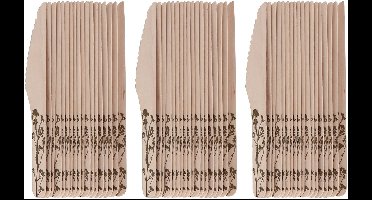 Esschert Design Messen - hout - 80x - kruidenopdruk - 16 cm - BBQ/Verjaardag/Camping/Party