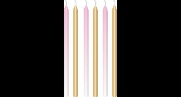 Amscan - Babyshower - Kaarsjes roze (6 stuks)
