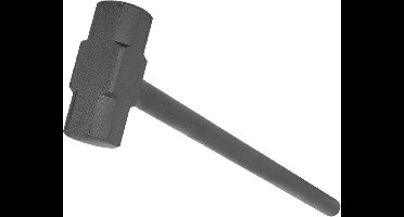 Gorilla Sports Gewichthamer - Sledge Hammer - Fitnesshamer - Crossfit - Gietijzer met rubber coating - 8 kg