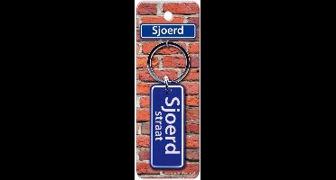 Paper Dreams Sleutelhanger Straatnaam Sjoerd 9 Cm Staal Blauw