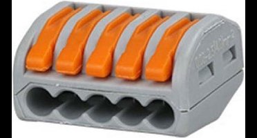 Set van 50 Lasklemmen - 5 voudig - Lasklem met hendels - Geschikt voor 2,5mm² kabel - Universeel