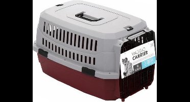 M-pets Hondenvervoersbox Viaggio 58,4 X 38,7 X 33 Cm Rood/grijs