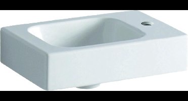 Geberit iCon - Fontein zonder overloop met kraangat aan rechts, 38x28 cm, KeraTect, wit 124736600