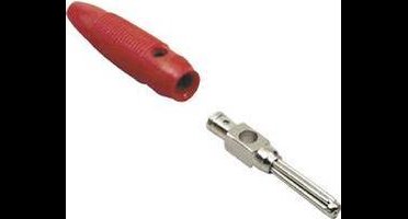 TRU COMPONENTS Pluimstekker Stekker, recht Stift-Ø: 4 mm Rood 100 stuk(s)