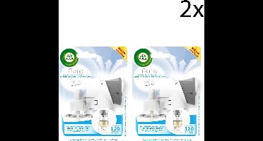 Air Wick Elektrische Geurverspreider Luchtverfrisser - Pure Zachtheid van Katoen - Starterkit 19ml x2
