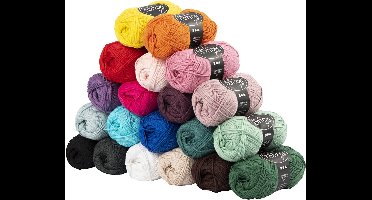 Katoengaren, afm 8/4, L: 170 M, Inhoud kan variëren , diverse kleuren, 20x50 gr