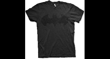 DC Comics Batman Heren Tshirt -L- Inked Logo Zwart