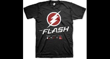 DC Comics The Flash Heren Tshirt -XL- Riddle Zwart
