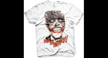 DC Comics Batman Heren Tshirt -S- Joker - HyaHaHaHa Wit