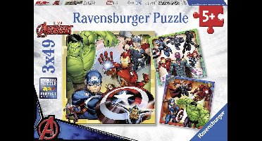 Ravensburger puzzel The Avengers - Drie puzzels - 49 stukjes - kinderpuzzel