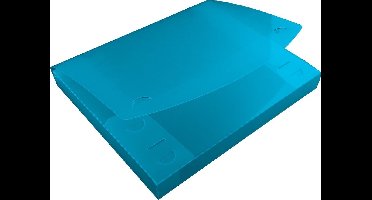 EXXO-HFP #36532 - Handige A4XL Documentenbox - Aqua Blauw - 2 Stuks