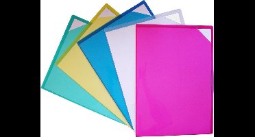 EXXO-HFP #34732 - A4 Insteekmap L-model - Extra sterk - 180 mμ - Turqoise - 10 stuks (1 pak @ 10 stuks)