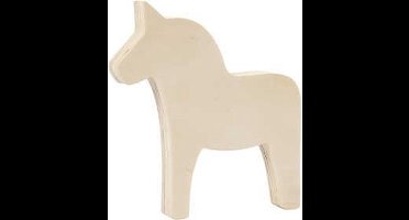 Paard - Triplex Houten Paard - DIY Decoratie Paard van Naturel Hout - Staand Paard Figuur - 12x13 cm - 1 Stuk