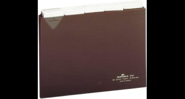 DURABLE Leitkarten A5quer m beschriftb.Taben 5/5Teilg bruin