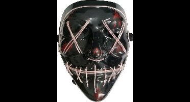 Vegaoo - Lichtgevend wit licht led masker voor volwassenen