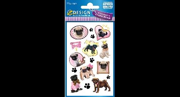 papieretiket Z-design Creative pakje a 1 vel honden