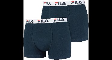 Fila - Man Boxer Elastic Band 2-pack - Blauw - Heren - maat  L