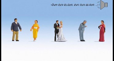 NOCH 0012861 H0 Bruiloft figuren Kant-en-klare module, Scène met geluid