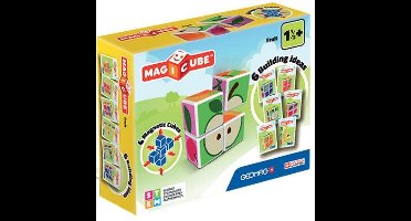 Geomag MagiCube - Creatieve bouwset voor de allerkleinsten! - Educatief kinderspeelgoed - Gerecycled kunststof - Milieubewust - Fruitthema - 4-delig