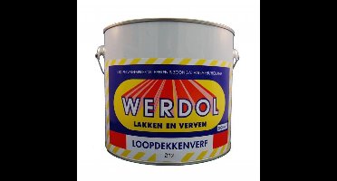 Werdol Loopdekkenverf - 2 liter  Roodbruin 2L